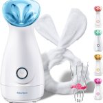 Facial Steamer Nano Ionic Hot Mist Face Steamer Home Sauna SPA Face Humidifier Atomizer for Women Men Moisturizing Unclogs Pores Spa Quality